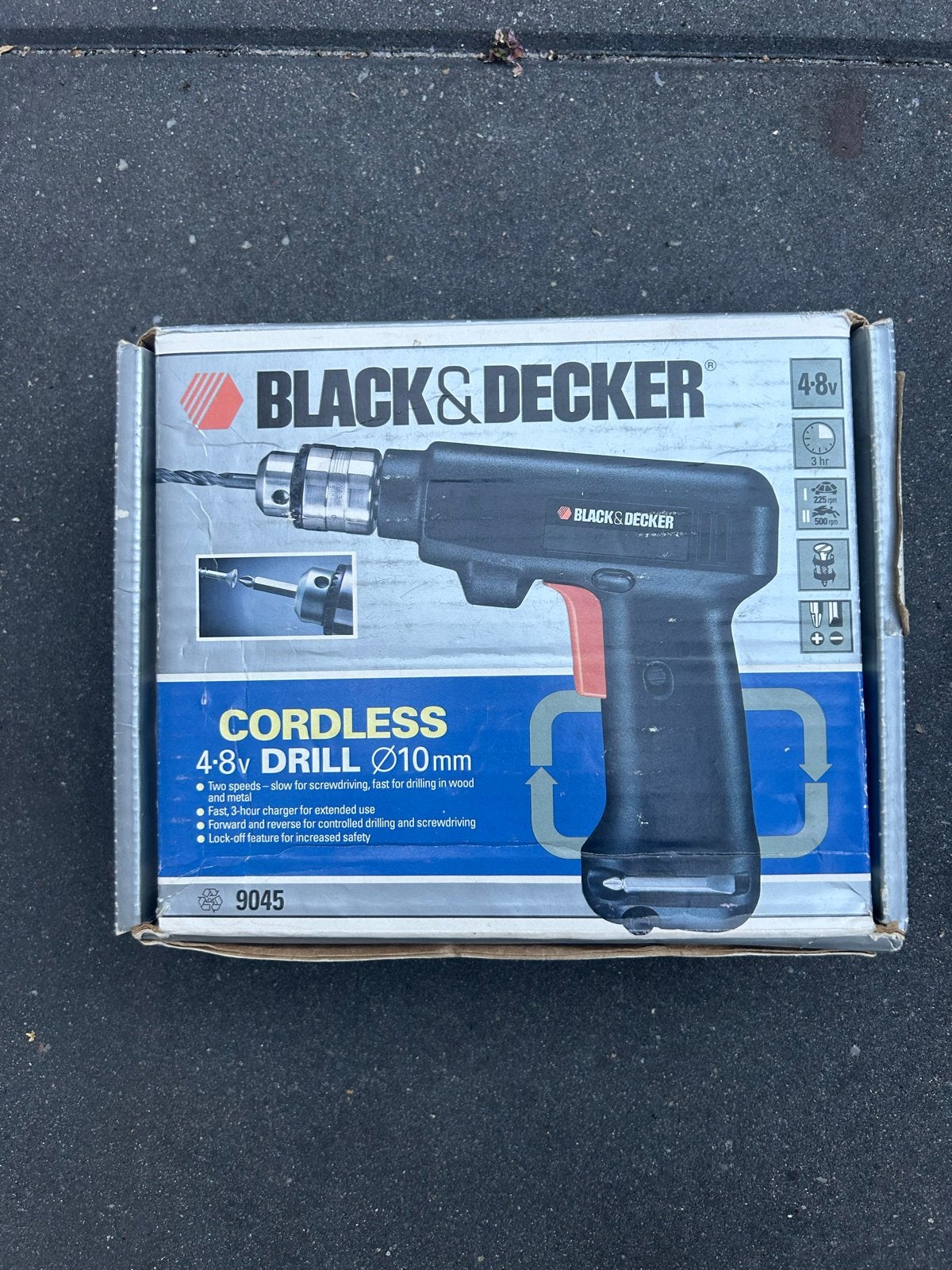 Black & Decker 4.8V Accuboormachine 9045, Boormachine, Gebruikt, Variabele snelheid, Verzenden