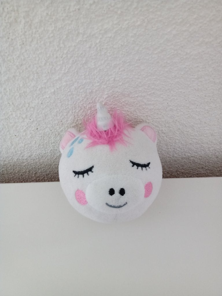 Een leuk rond EENHOORN UNICORN Knuffeltje, Overige karakters, Overige typen, Ophalen of Verzenden, Zo goed als nieuw