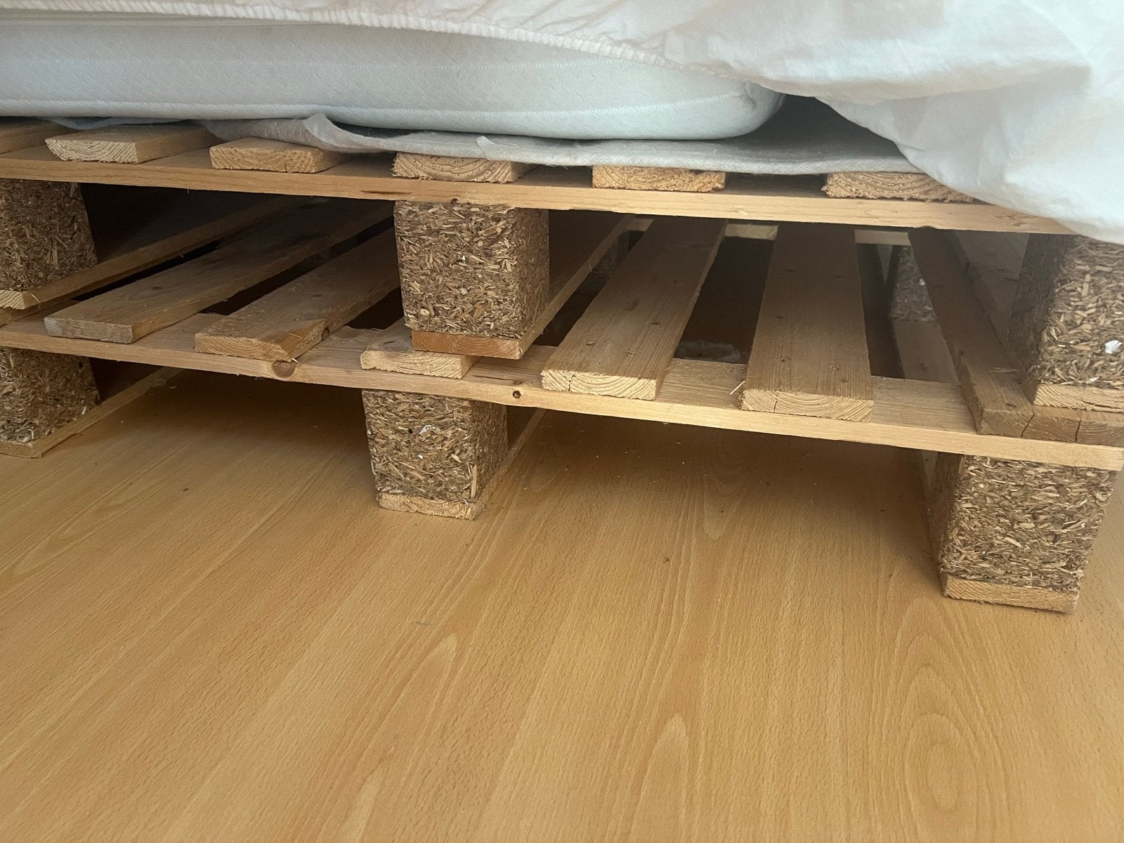 8 gebruikte houten pallets voor bed - 100x80x12 cm, Ophalen, Gebruikt