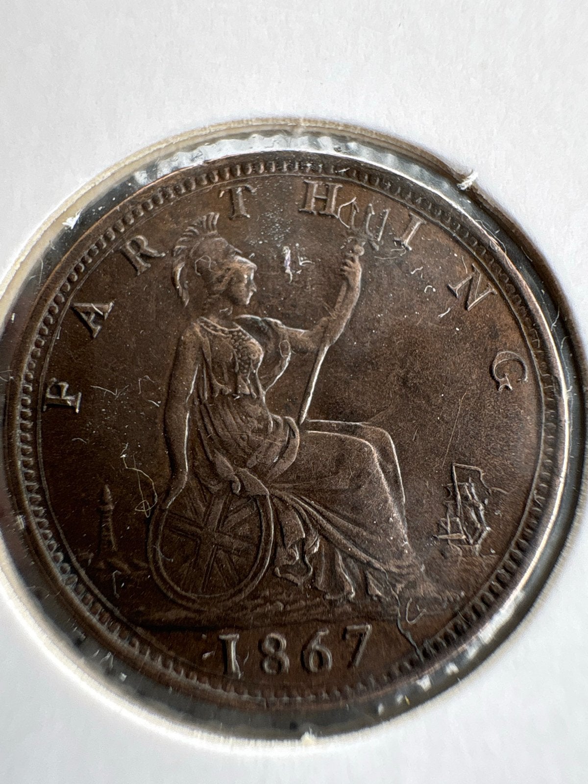 Prachtige One Penny munt uit 1867 - Victoriaanse periode, Ophalen of Verzenden, Overige landen, Losse munt