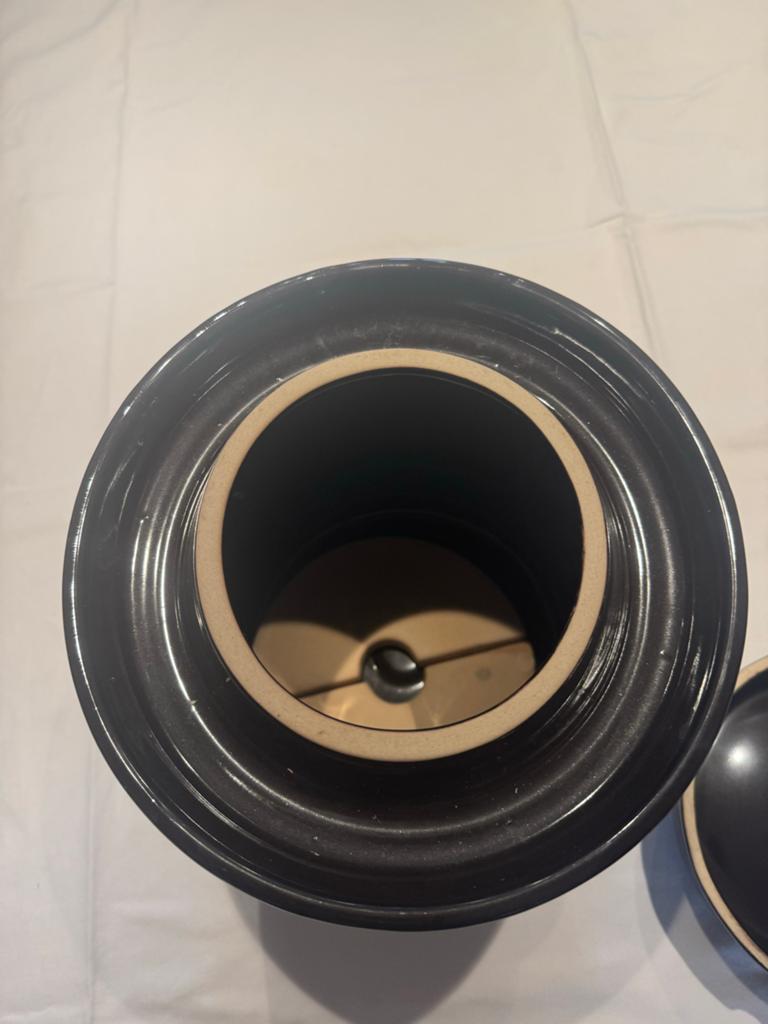 Zwarte 5 liter fermentatiepot met deksel - niet gebruikt, Huis en Inrichting, Keuken | Potten en Pannen, Ophalen, Zo goed als nieuw