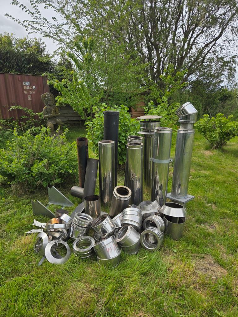 Zeer Complete Set Dubbelwandig Rookkanaal Ø160/220mm – 9m+﻿, Huis en Inrichting, Kachels, Ophalen of Verzenden