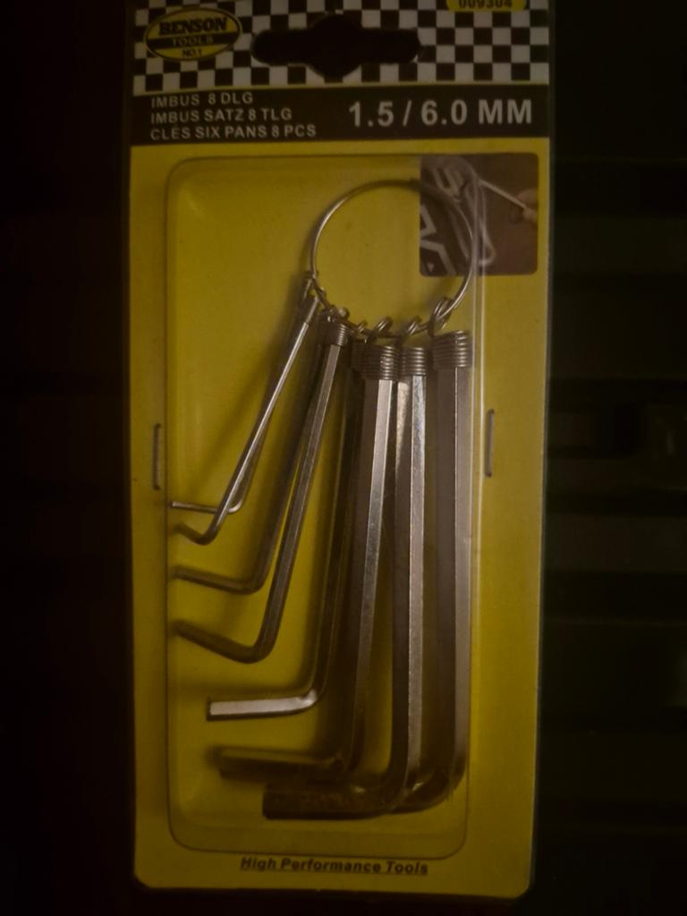 Nieuwe Benson Tools Inbussleutelset 1.5-6.0 mm (8-delig), Ophalen