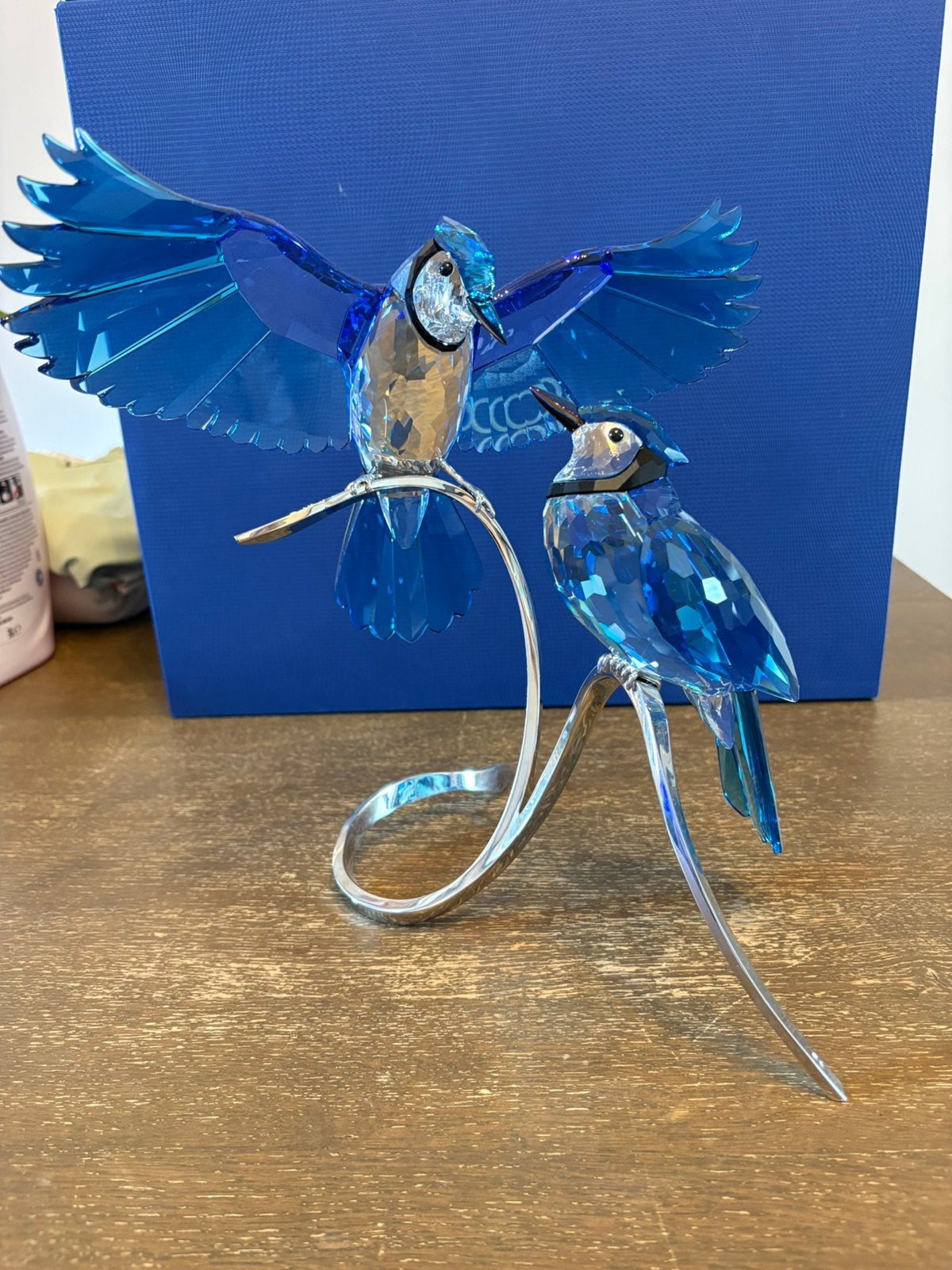 Swarovski blauwe gaaien, Verzamelen, Ophalen of Verzenden, Zo goed als nieuw, Figuurtje