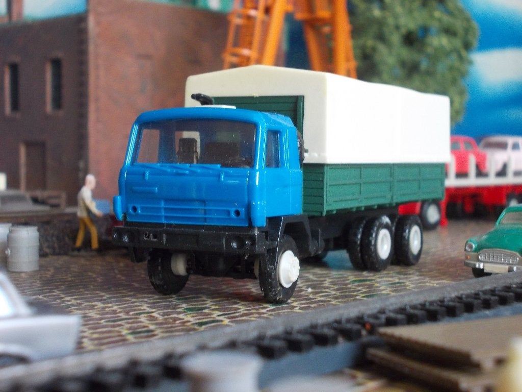 Tatra 815 platte bakwagen huif Permot blauw / groen NU € 5,-, Ophalen of Verzenden, Nieuw, Bus of Vrachtwagen, Overige merken