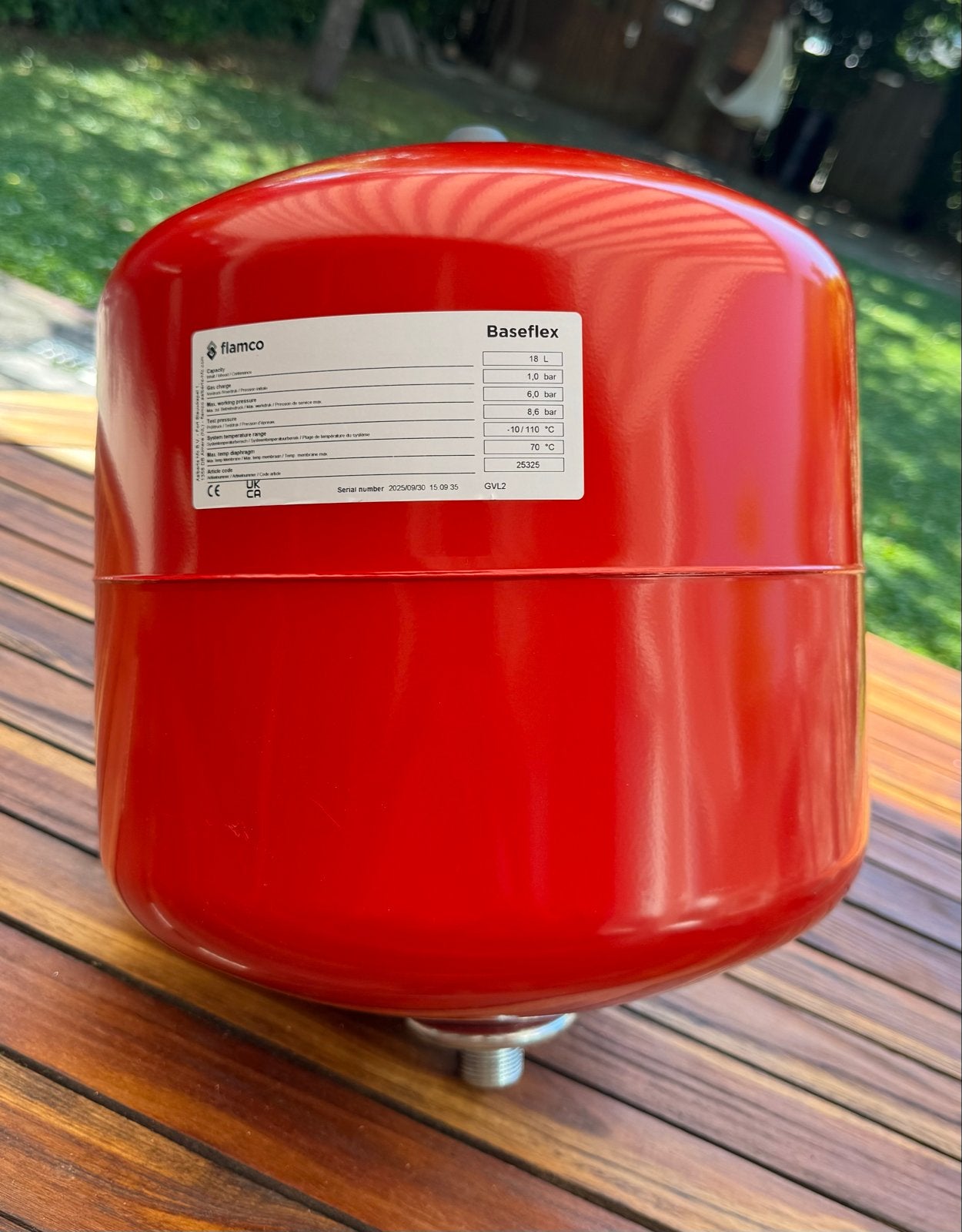 Flamco Baseflex Expansievat 18L voor CV-installaties [nieuw], Ophalen, 30 tot 80 cm, Cv-ketel of Combi-ketel, Nieuw