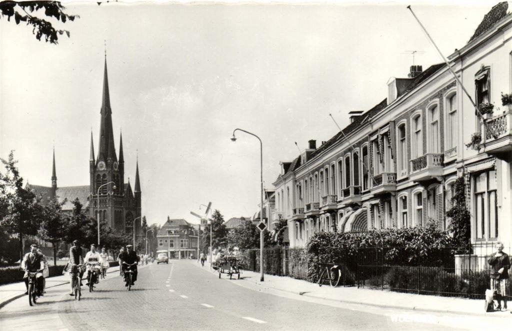 Woerden, Oostdam - fietsers auto Solex - ongelopen, Verzenden, 1940 tot 1960, Ongelopen, Utrecht