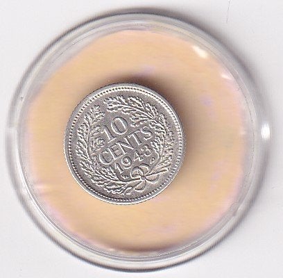 10 Cent 1943 EP  Zeer Fraai, Verzenden, Zilver, 10 cent, Koningin Wilhelmina