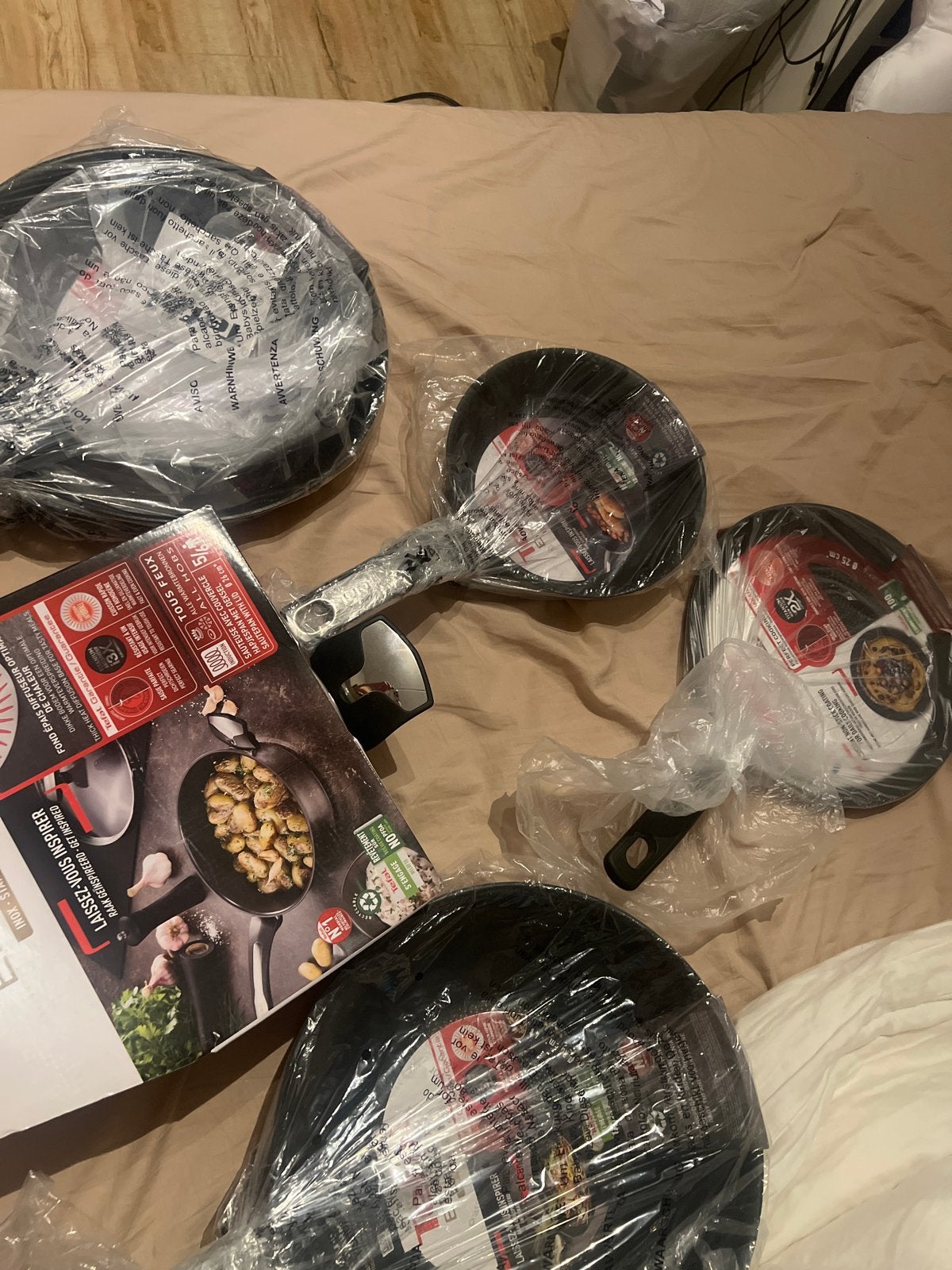 6 nieuwe Tefal pannen - complete pannenset, Z, Ophalen of Verzenden, Inductieplaat, Z