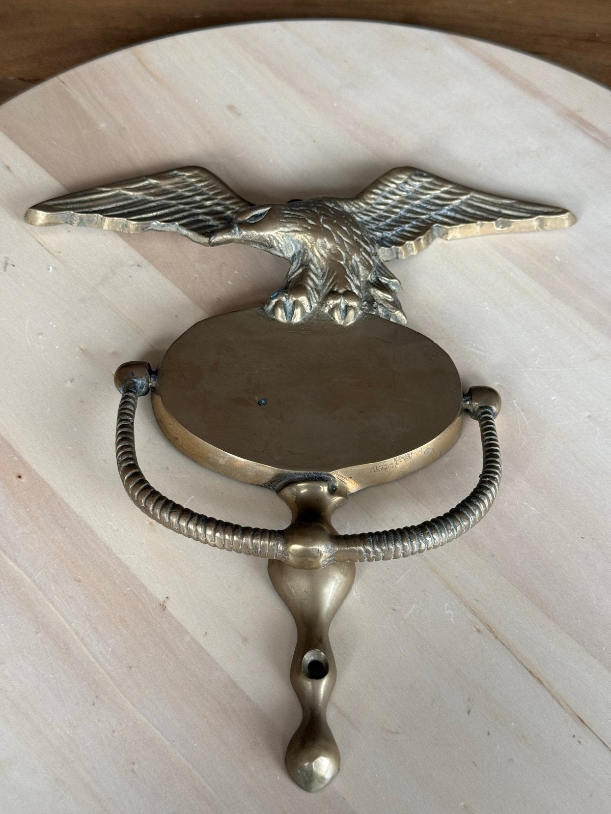 Vintage Amerikaanse Adelaar Deurklopper - Messing, Vintage, Gebruikt, Ophalen of Verzenden, Goud