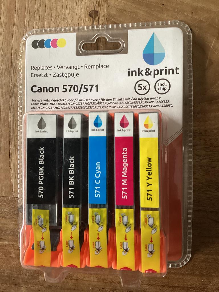 Inkt cartridges canon 570/571 nieuw in verpakking, Ophalen of Verzenden, Zo goed als nieuw, Cartridge