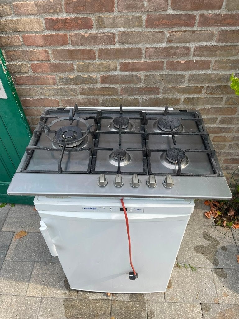 Whirlpool AKR 3291/LX gaskookplaat – werkend, Ophalen, Gebruikt, Inbouw, Gas