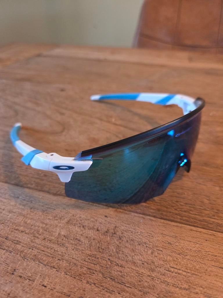 Oakley Encoder Polished White Prizm Sapphire Sportbril, Sieraden, Tassen en Uiterlijk, Zonnebrillen en Brillen | Heren, Gebruikt