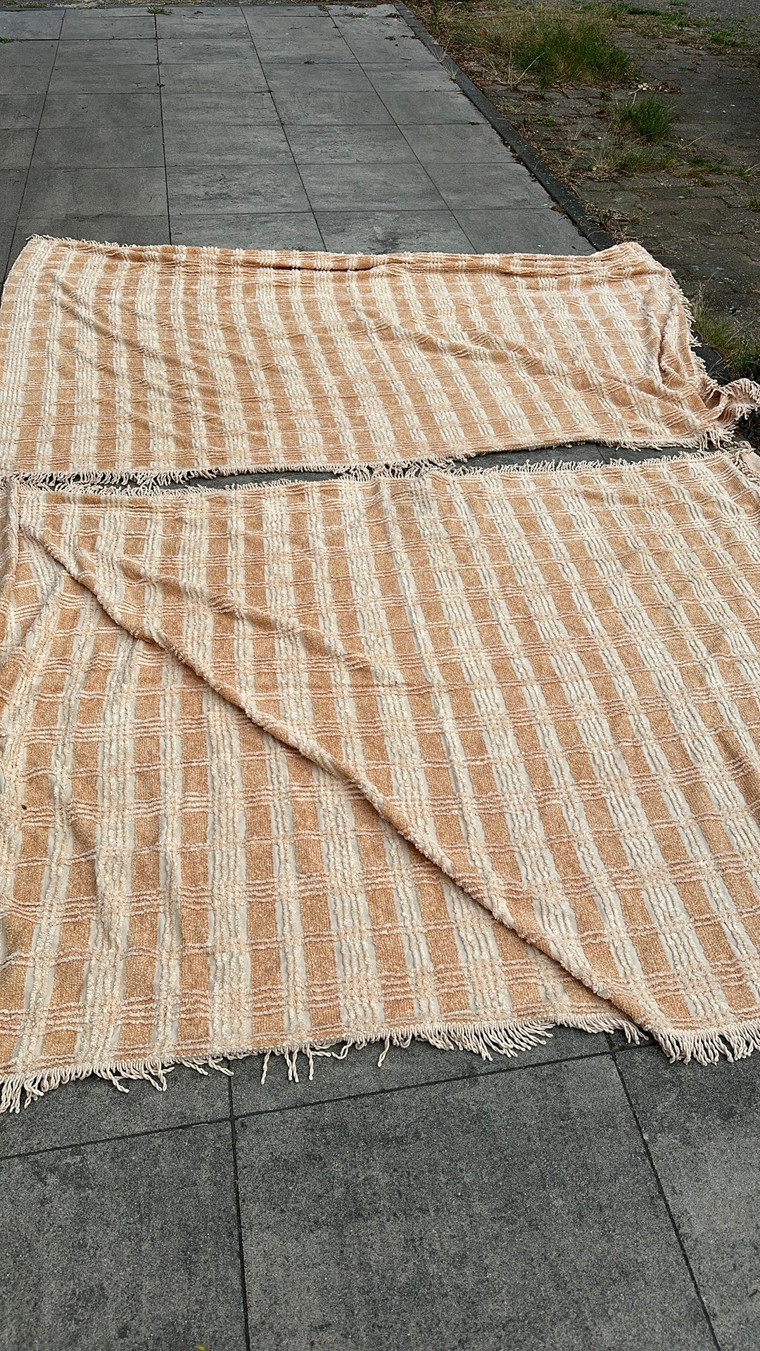 Gabel italiaanse vintage sprei, Ophalen, Eenpersoons, Beige, Overige typen