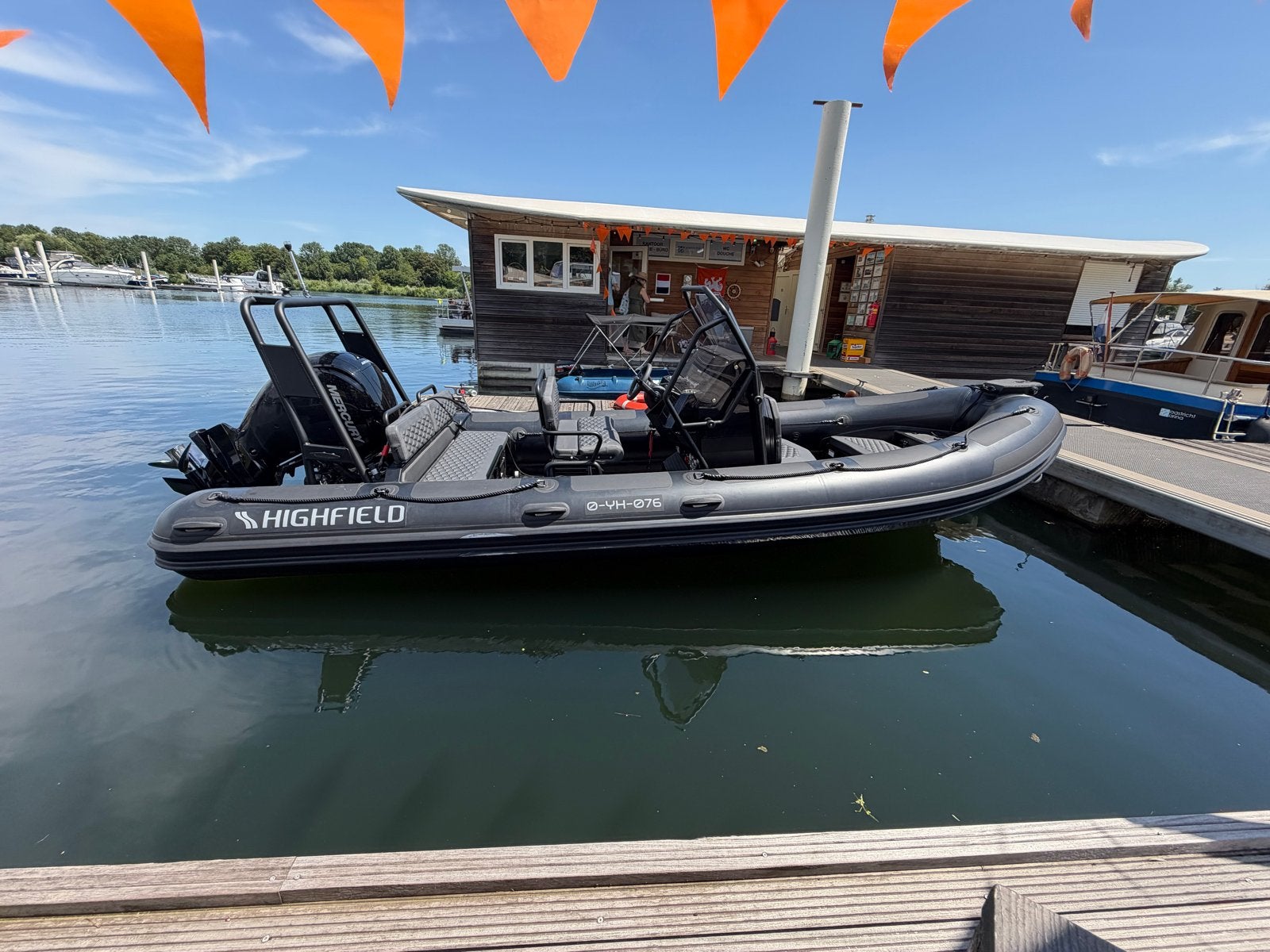 Highfield Patrol 600 met 150 pk Mercury - Krachtige RIB, Watersport en Boten, Ophalen, Overige merken, Afdekzeil, Buitenboordmotor
