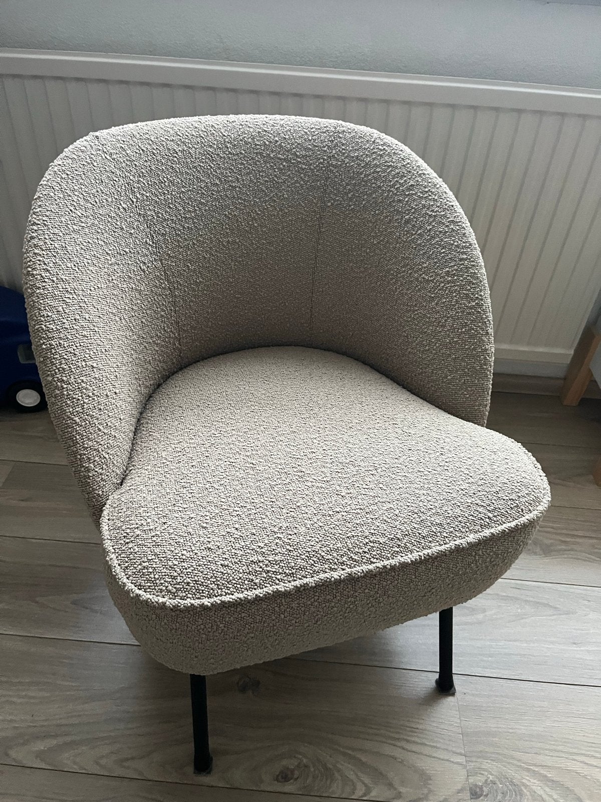 BePureHome Vogue Fauteuil - Bouclé Beige, Ophalen, Minder dan 75 cm, Zo goed als nieuw, Stof