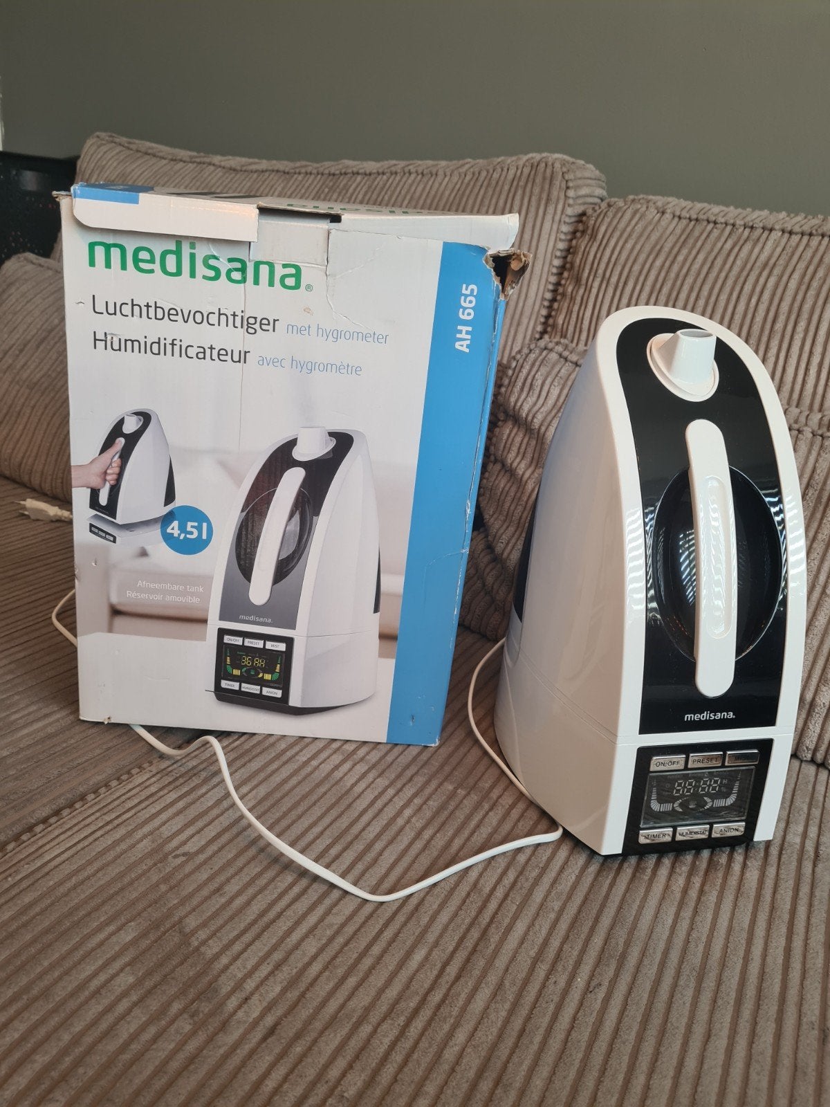 Medisana Luchtbevochtiger AH 665 met hygrometer, Witgoed en Apparatuur, Ophalen