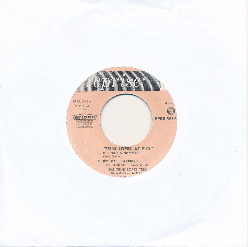 158 Trini Lopez - At PJ's (1963), Gebruikt, 7 inch, Ophalen of Verzenden, Overige typen