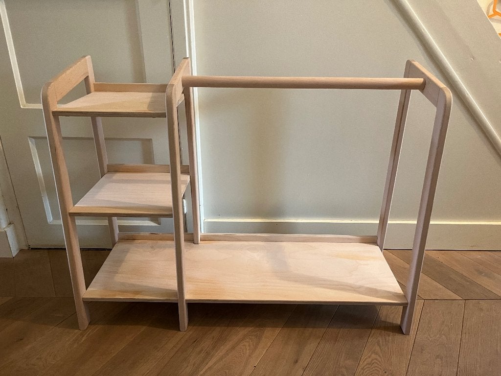 Woodz montessori kledingrek naturel, Kast, Zo goed als nieuw, 75 tot 100 cm, Minder dan 50 cm