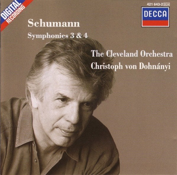 SCHUMANN Symphonies 3 & 4 CD DOHNANYI DECCA, Ophalen of Verzenden, Romantiek, Gebruikt, Orkest of Ballet