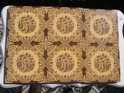 10 Antieke tegels Mintons China Works Stoke on Trent England