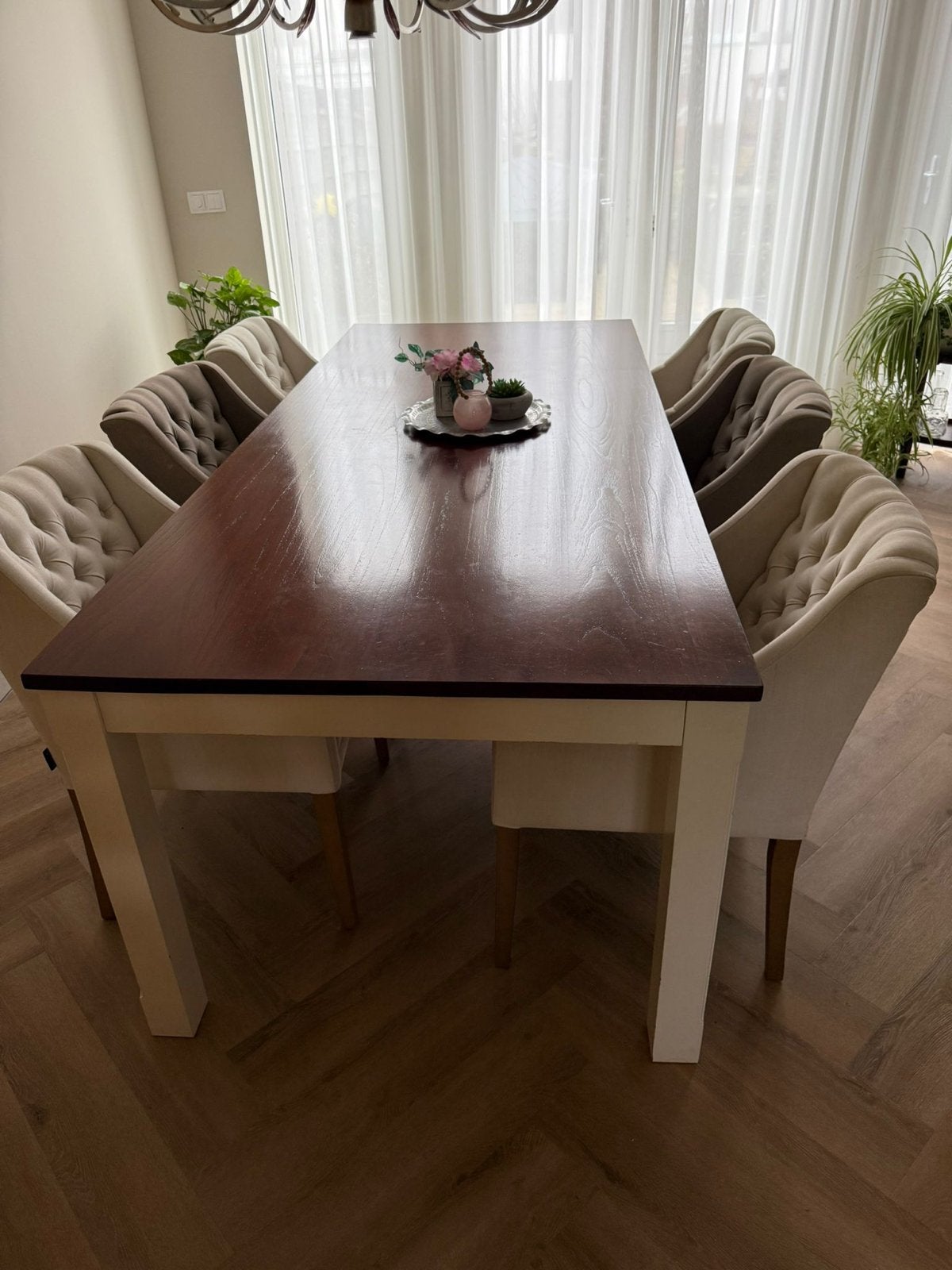 Elegante eettafel  2.40x1.00, Ophalen, 100 tot 150 cm, 200 cm of meer, Zo goed als nieuw