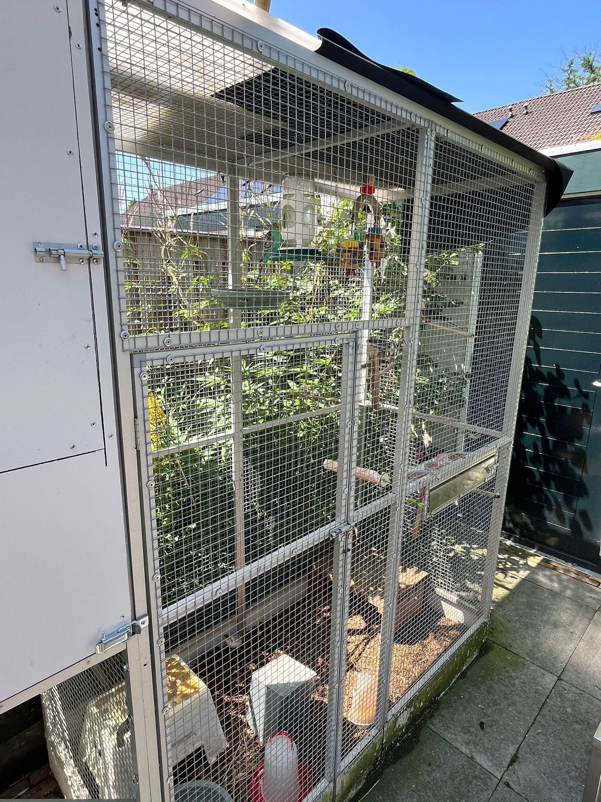Volière compleet, Dieren en Toebehoren, Ophalen, Zo goed als nieuw, Aluminium, Volière