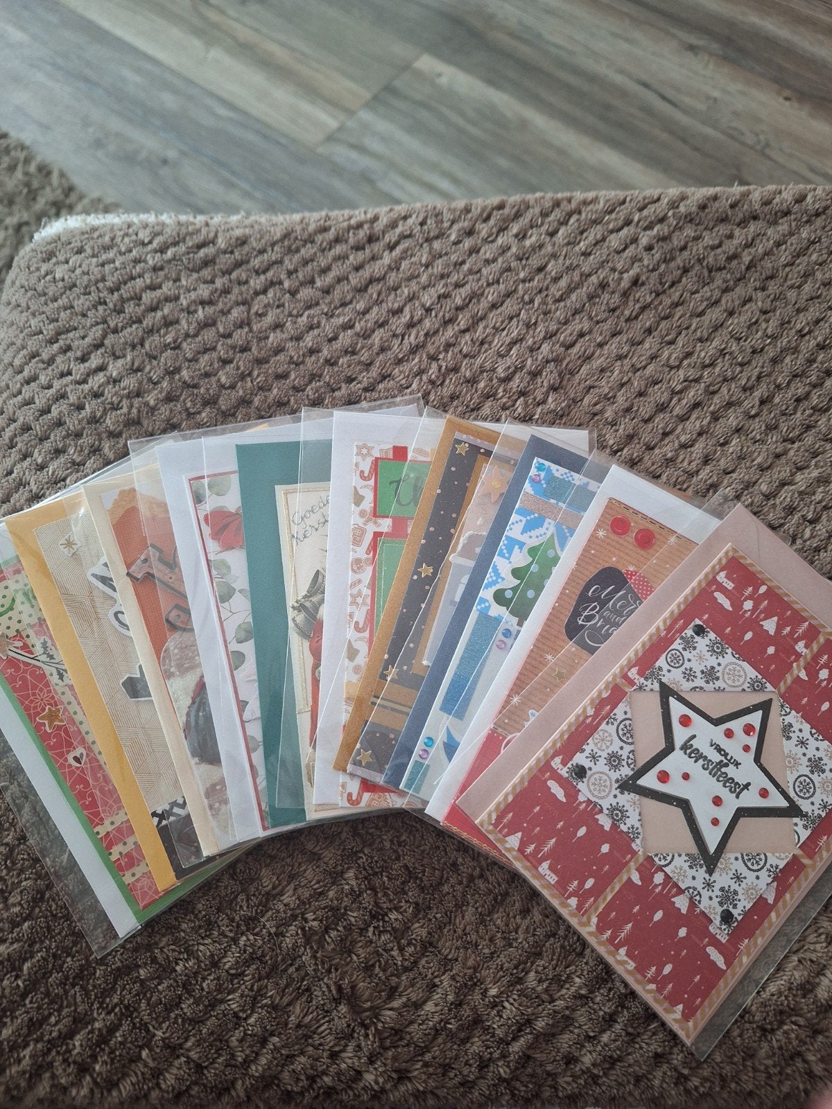 Set 10 kerstkaarten, Ophalen of Verzenden, Nieuw, Kerst