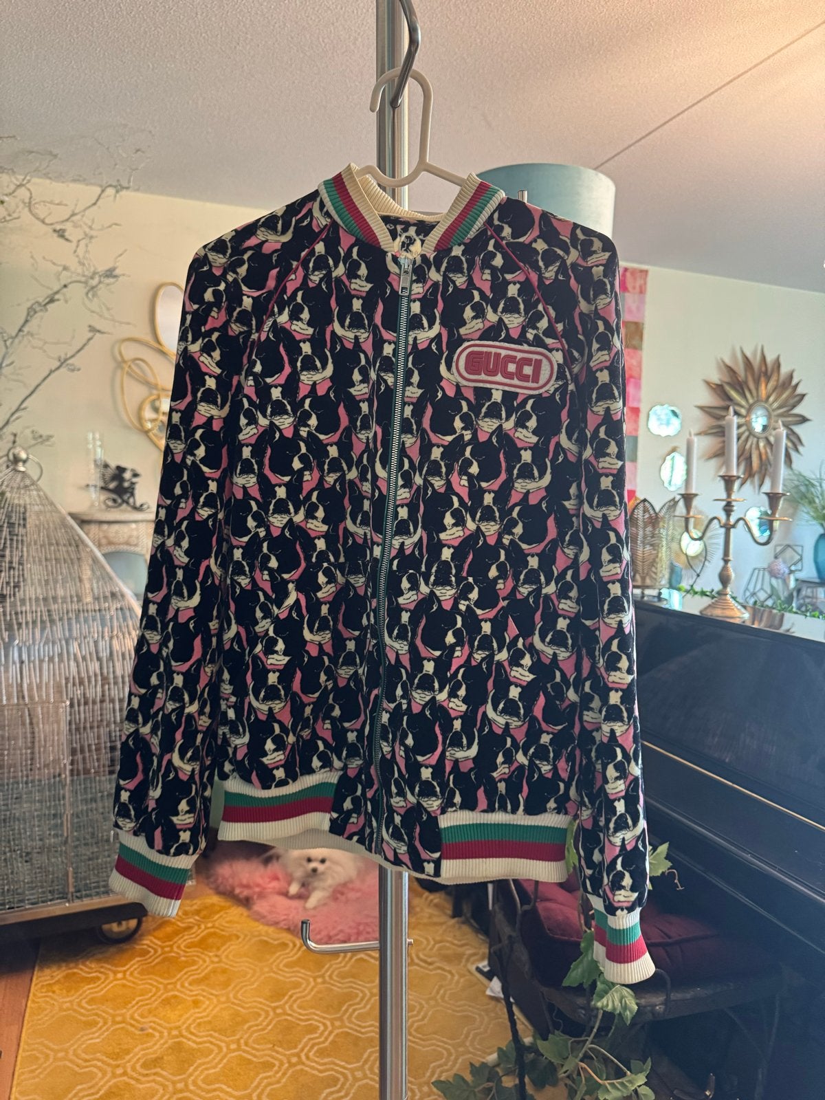Gucci Boston Terrier Print Jasje, Ophalen of Verzenden, Gedragen, Maat 38/40 (M), Meerkleurig