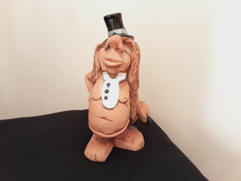 Zweedse Vintage Keramiek beeld grote Trol - Jie Gantofta, Ophalen
