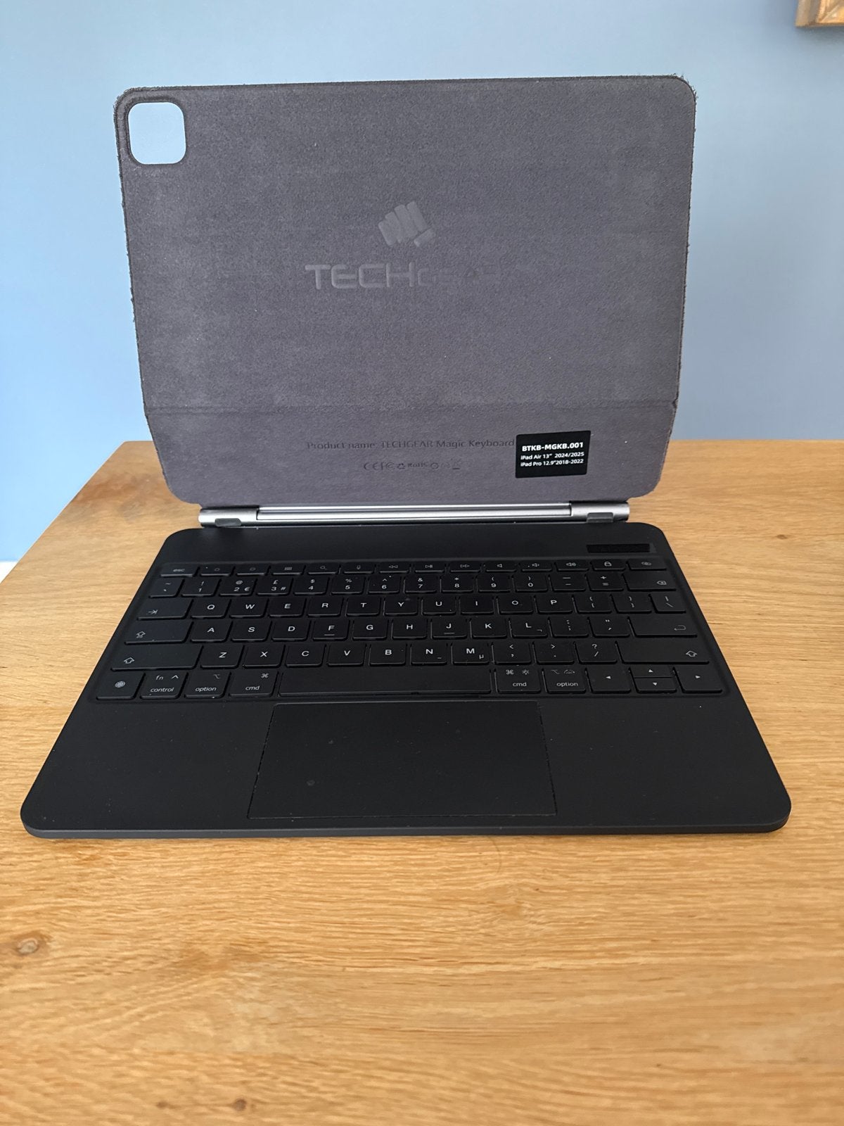 Techgear iPad Toetsenbordhoes Air 13" 2024/2025 Pro 12.9" 20, Computers en Software, Ophalen of Verzenden, Zo goed als nieuw, 13 inch of meer