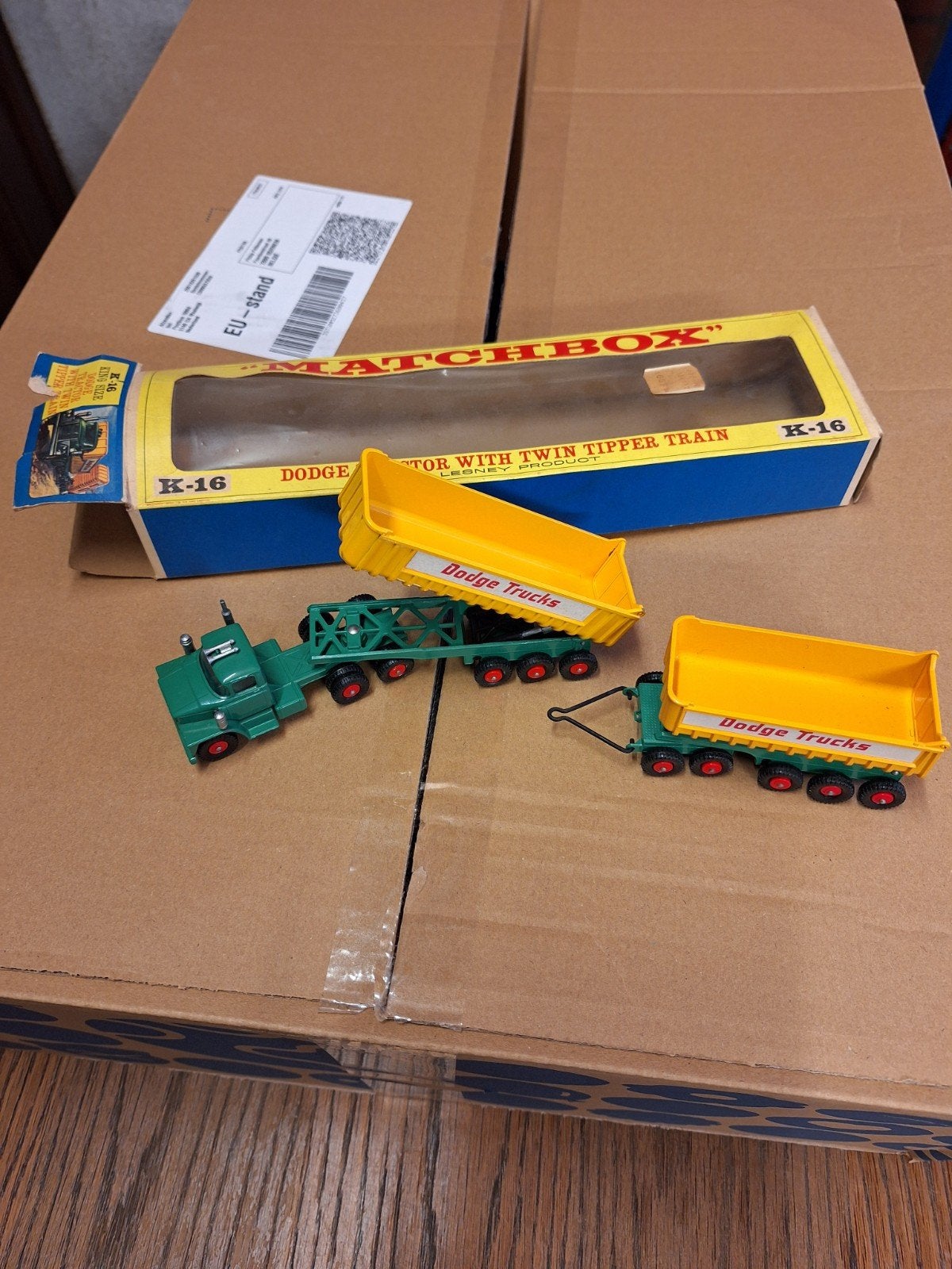 Vintage matchbox met doos king size K 16, Ophalen of Verzenden, Zo goed als nieuw, Auto, Matchbox