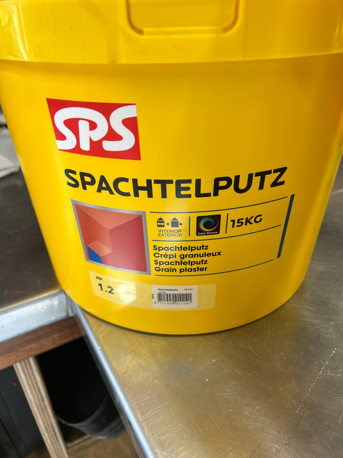 SPS Spachtelputz 15KG en Putz-Grund 10L, Ophalen, Wit, Nieuw, Verf