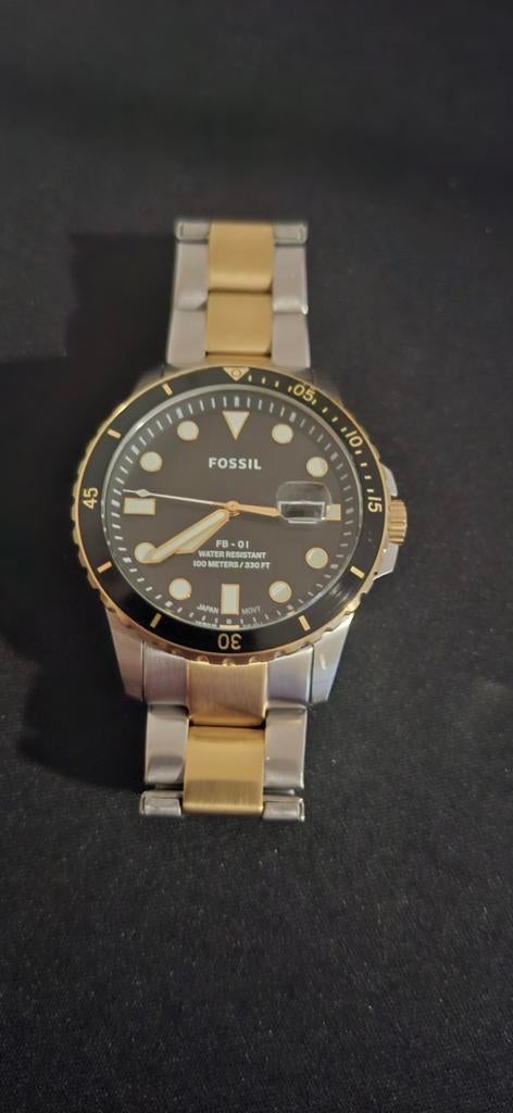 Fossil FS5653 Herenhorloge - Tweekleurig Staal, Ophalen of Verzenden, Zo goed als nieuw
