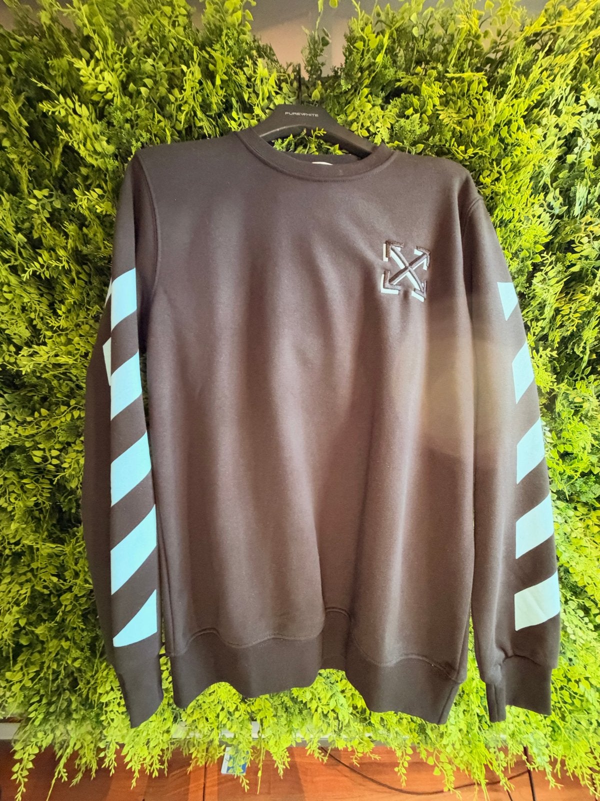 Off-White Trui Zwart met Blauwe Strepen - 2x L, 1x M, Ophalen of Verzenden, Zo goed als nieuw