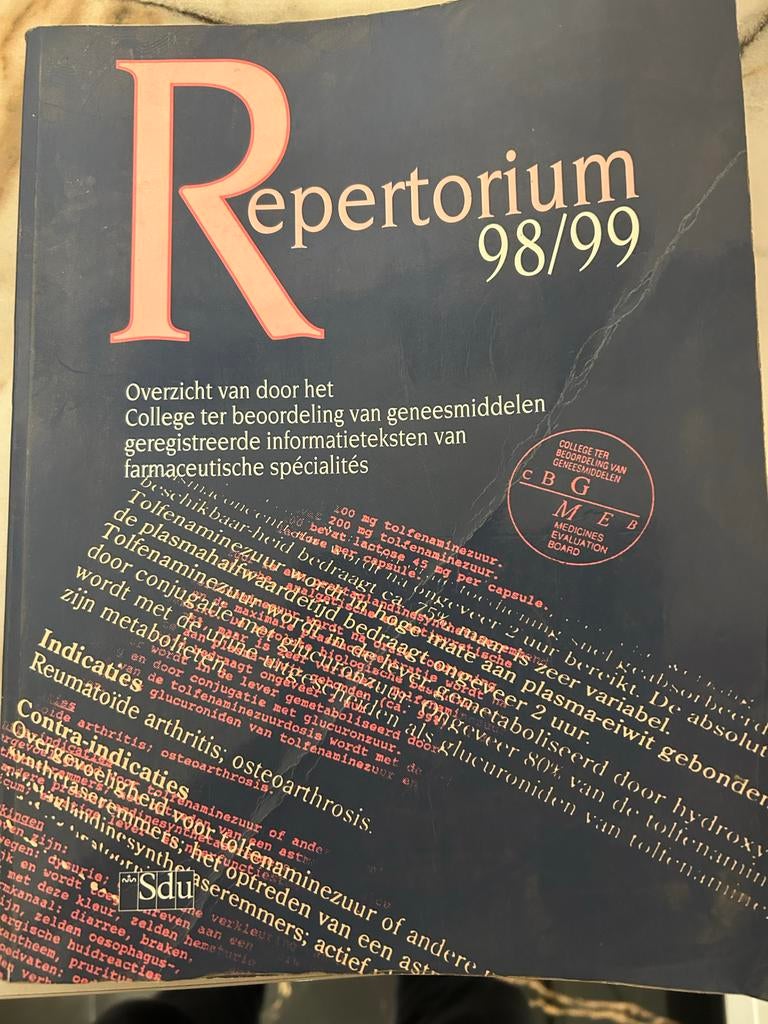 Repertorium 98/99 - Geneesmiddelenoverzicht, Boeken, Ophalen of Verzenden, Beta, Gelezen, HBO