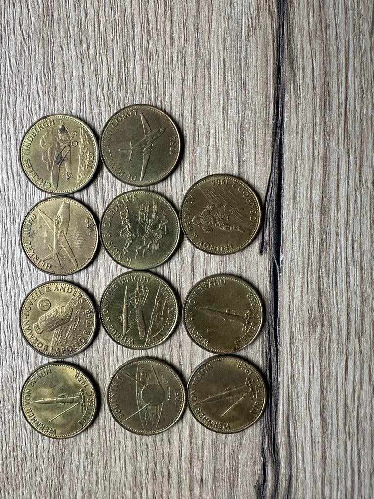 Shell munten ruimtevaart 1969, Ophalen of Verzenden, Brons, Buitenland