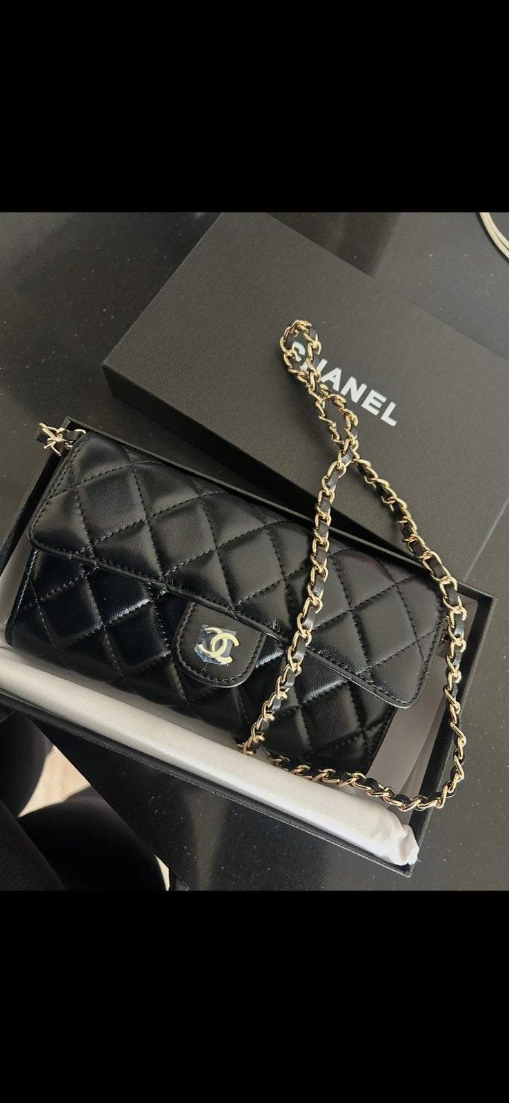 Wallet on chain, Ophalen of Verzenden, Zo goed als nieuw, Zwart, Schoudertasje