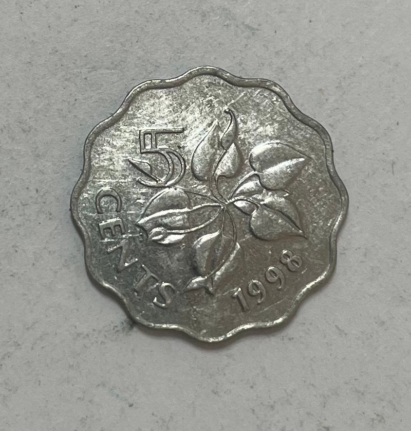 5 cent Swaziland 1998, Ophalen of Verzenden, Overige landen