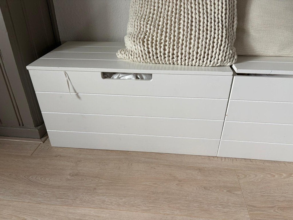 Houten kisten wit, 80-40 cm, Ophalen, Minder dan 50 cm, Zo goed als nieuw, 75 tot 100 cm
