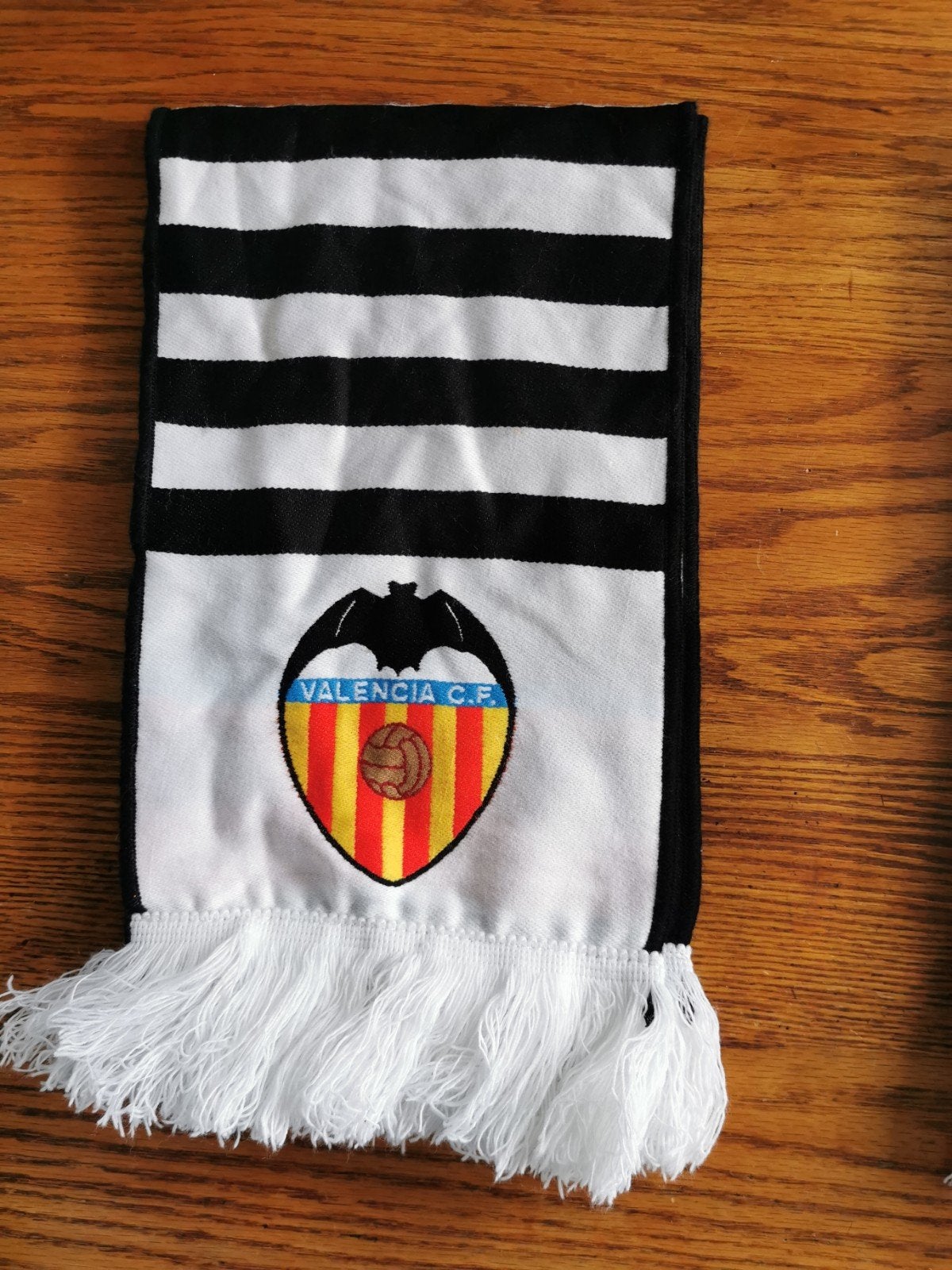 Valencia CF sjaal - Zwart/Wit gestreept, Sport en Fitness, Maat XL, Ophalen of Verzenden, Nieuw, Clubaccessoires