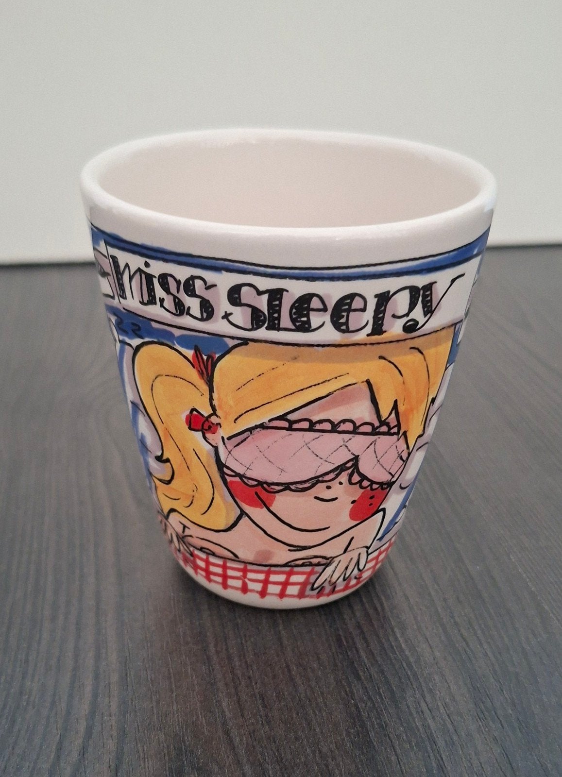 Mok 'miss sleepy' Blond Amsterdam, Ophalen of Verzenden, Zo goed als nieuw, Kop(pen) en/of Schotel(s), Aardewerk
