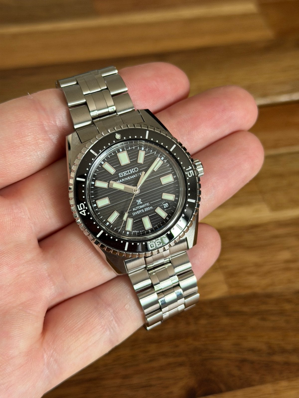 Seiko SJE101J1 Prospex Marinemaster, Sieraden, Tassen en Uiterlijk, Horloges | Heren, Ophalen, Staal, Polshorloge, Zo goed als nieuw