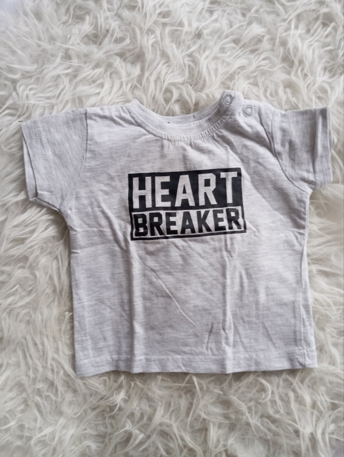 Zeeman grijs T-shirt 'HEARTBREAKER' maat 74, Ophalen of Verzenden, Zeeman, Jongetje, Shirtje of Longsleeve