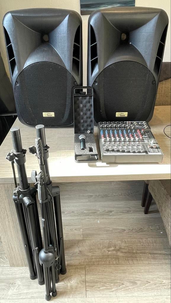 Thomann Party/Event Speaker & Mixer Set, Muziek en Instrumenten, Ophalen, Gebruikt, 10 tot 20 kanalen, Microfooningang