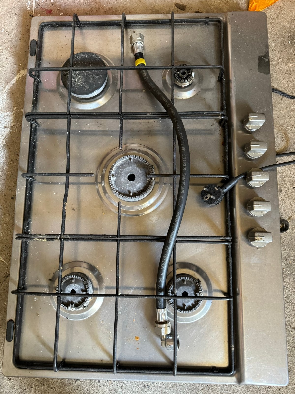 Gebruikt gasfornuis met 4 kookzones, Gebruikt, 60 cm of meer, Inbouw, Gas
