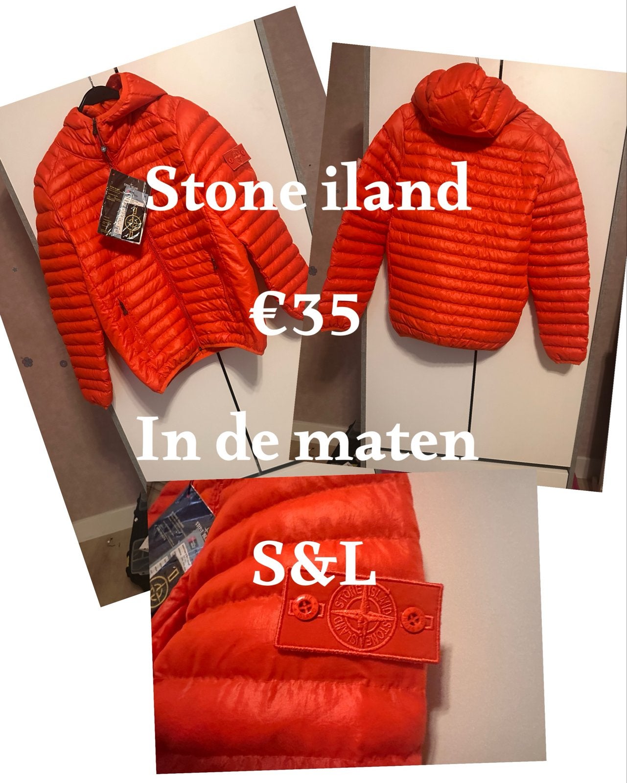 Stone Island Jas - Oranje - Maten S & L, Ophalen of Verzenden, Nieuw, Oranje