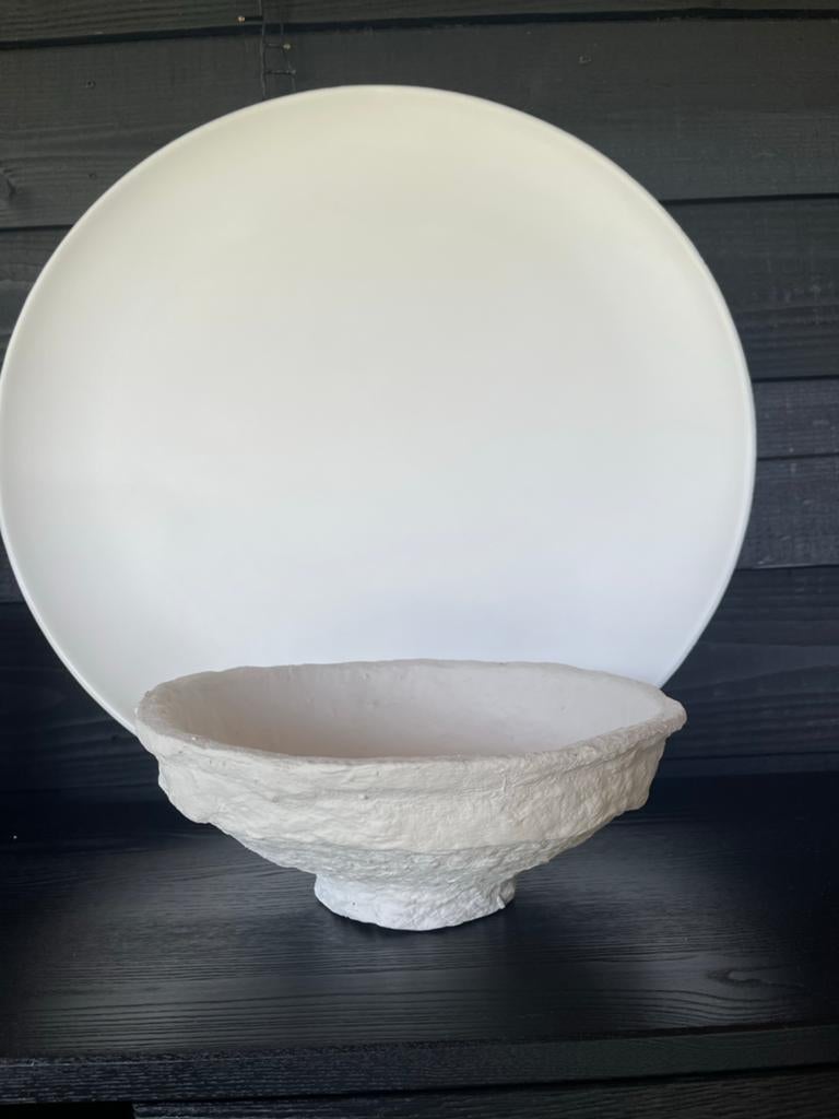 Decoratieve schaal van papier-maché - Ø 30 cm, Huis en Inrichting, Ophalen of Verzenden, Rond