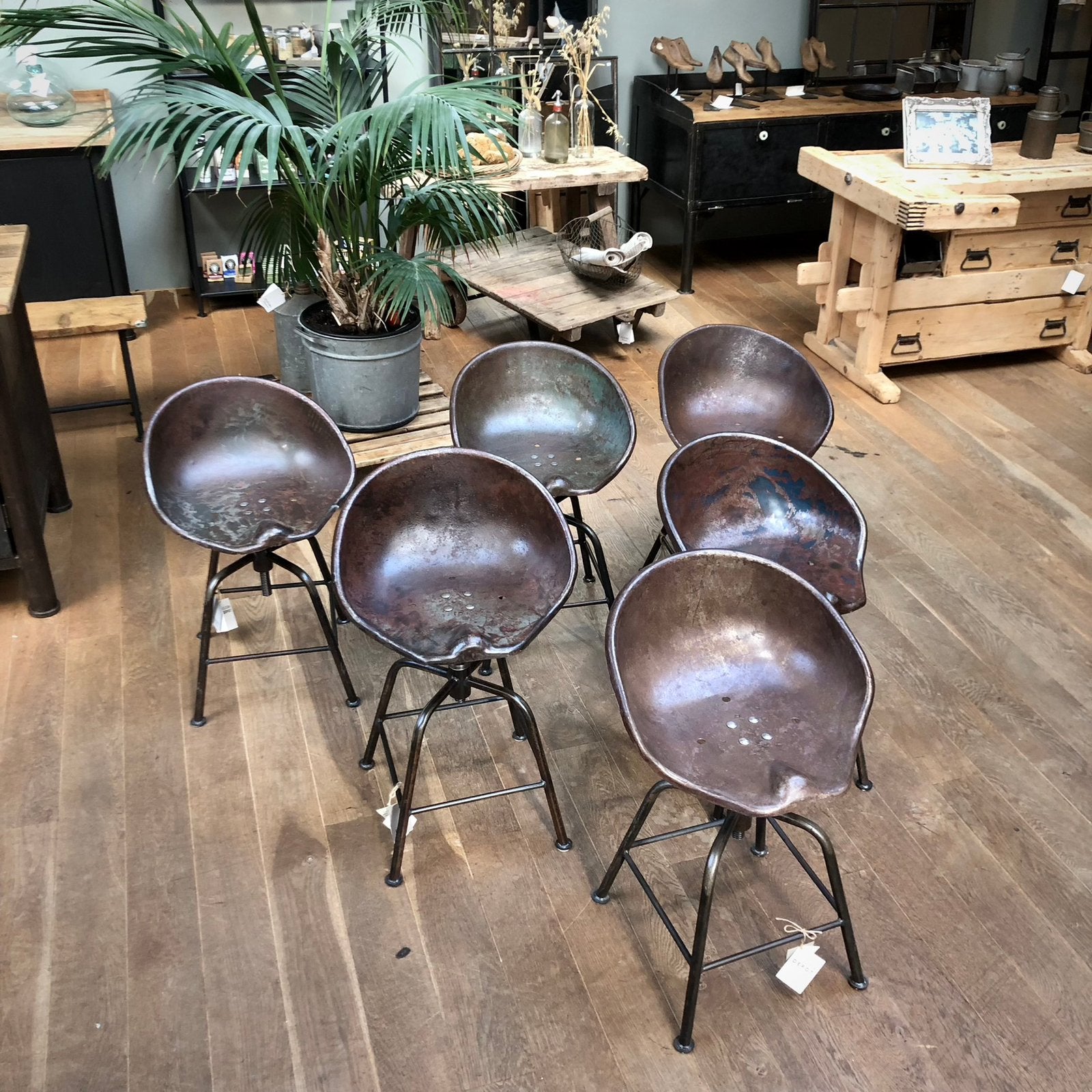 Tractor kruk, vintage krukken, stoel, stoelen, industriële, Ophalen