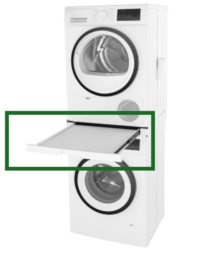 Premium BlueBuilt Universeel Tussenstuk voor Wasmachine, Ophalen, Zo goed als nieuw